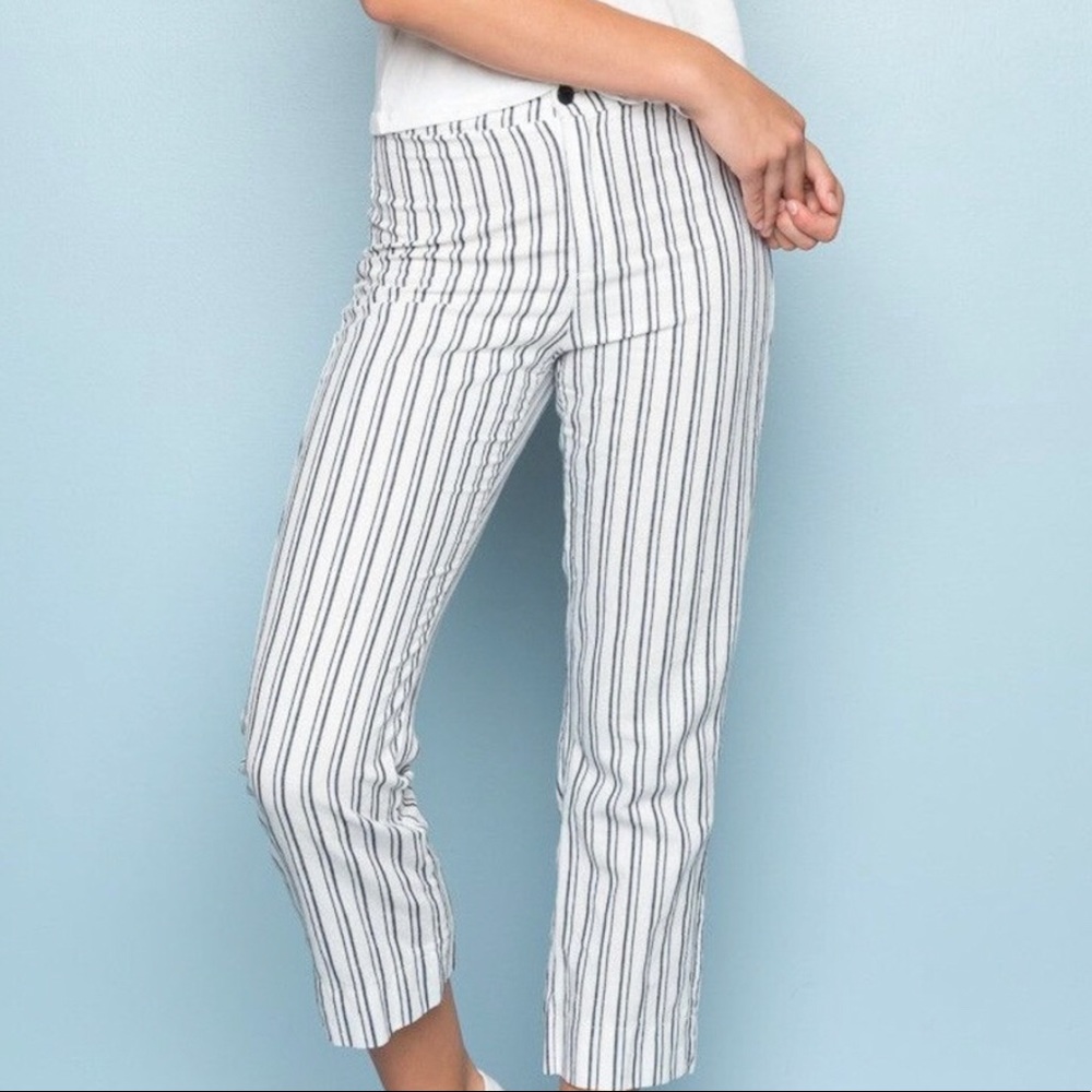 John Galt White & Navy Tilden Pants